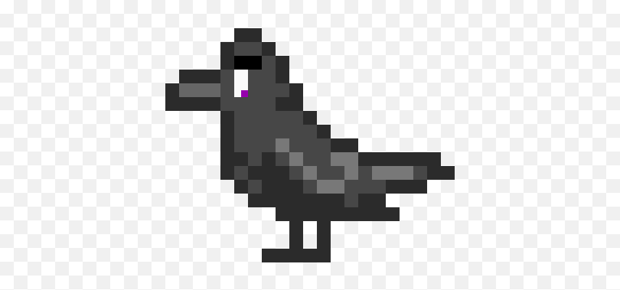 Pixel Art Gallery - Crow Head Pixel Art Emoji,Cr Ow Emoticon