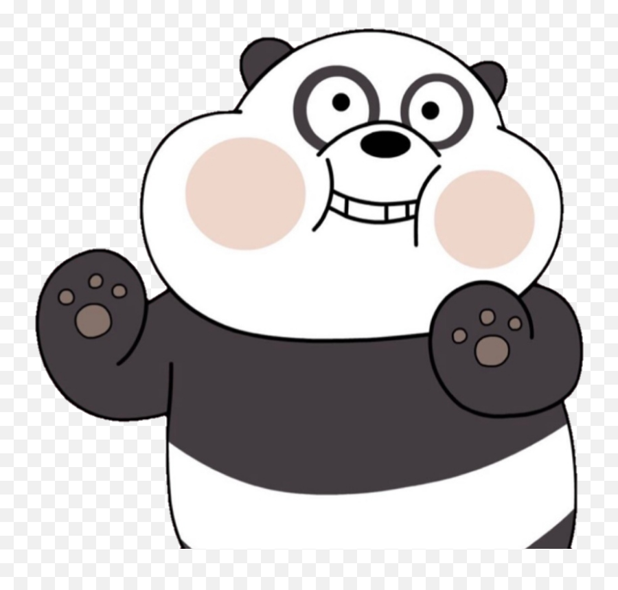 Panda Bear Uwu Cute Sticker - Cute Panda Bear We Bare Bears Emoji,Panda Bear Emoji