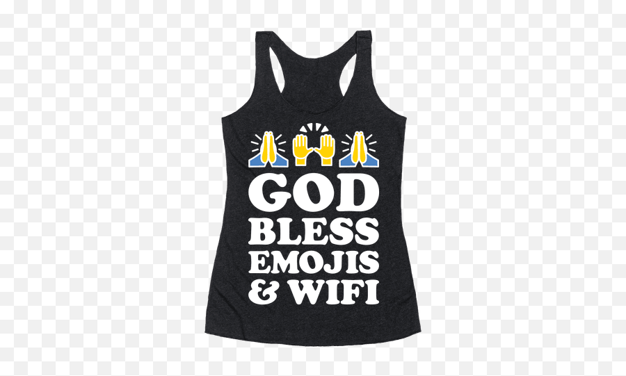 Emoji Racerback Tank Tops Lookhuman - Carnes Kar,God Emojis ?