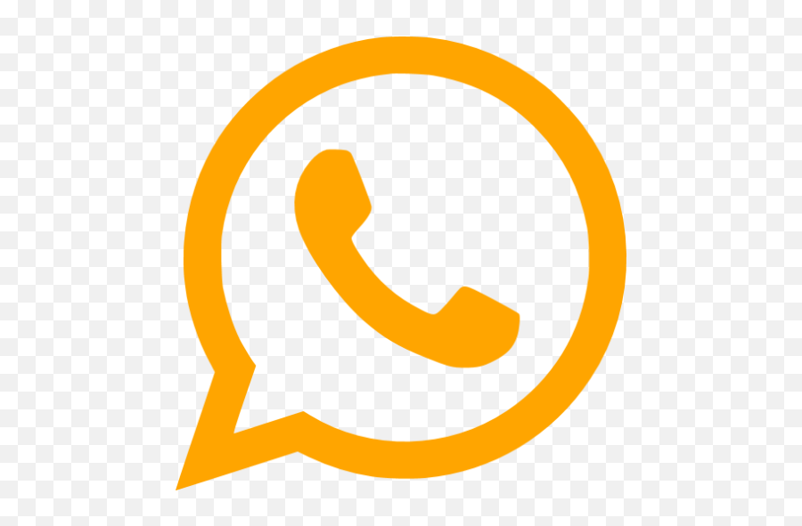 Orange Whatsapp Icon - Free Orange Site Logo Icons Whatsapp Yellow Logo Png Emoji,Whatsapp Hand Emoticons Meaning