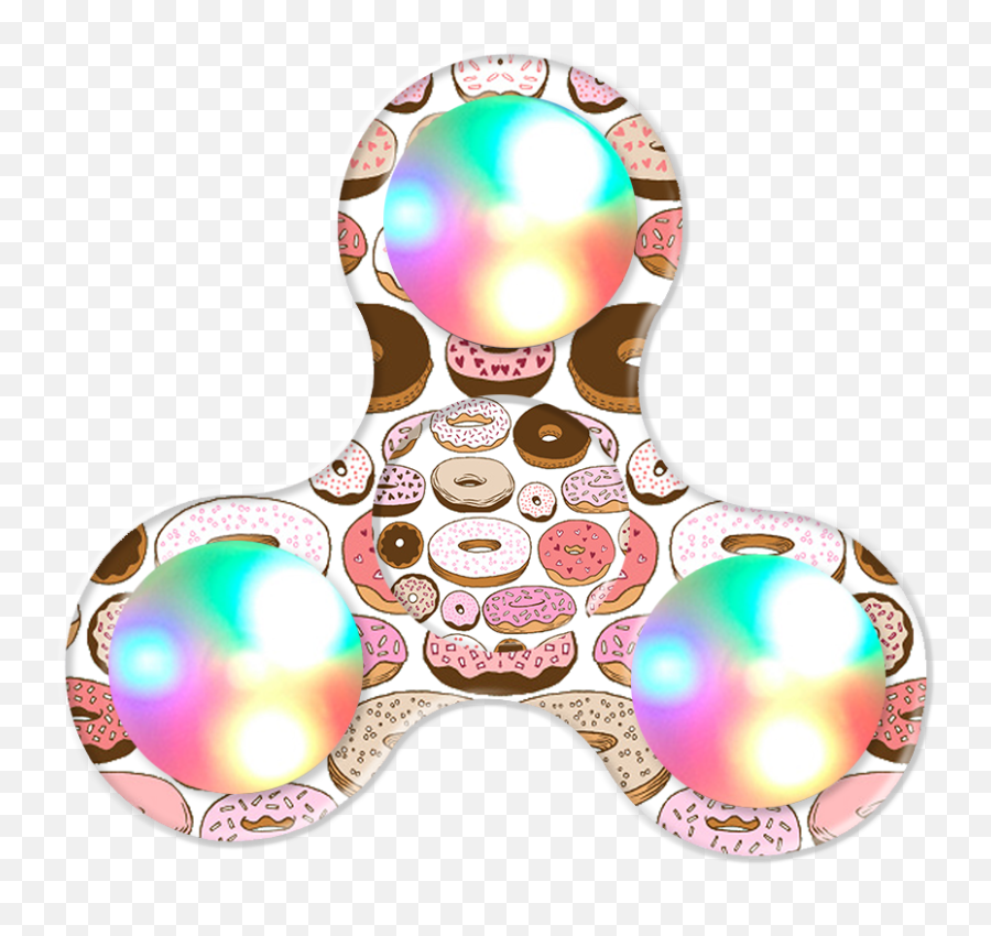 Pizza Doughnut Led Tri Spinner Fidget Toy Edc Hand Spinner - Imagens Para Fidget Toy Fofos De Rosquinha Emoji,Tie-dye Emoji