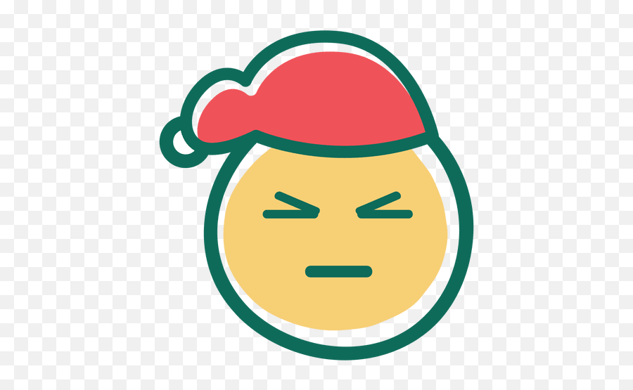 Angry Squint Eye Santa Claus Hat - Squint Png Emoji,Squint Emoji