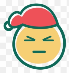 Angry Squint Eye Santa Claus Hat - Squint Png Emoji,Squint Emoji