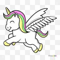 To Draw Cute Pegasus Horses And Unicorns - Unicorn Pegasus Drawing Easy Emoji,How To Draw A Cute Emoji
