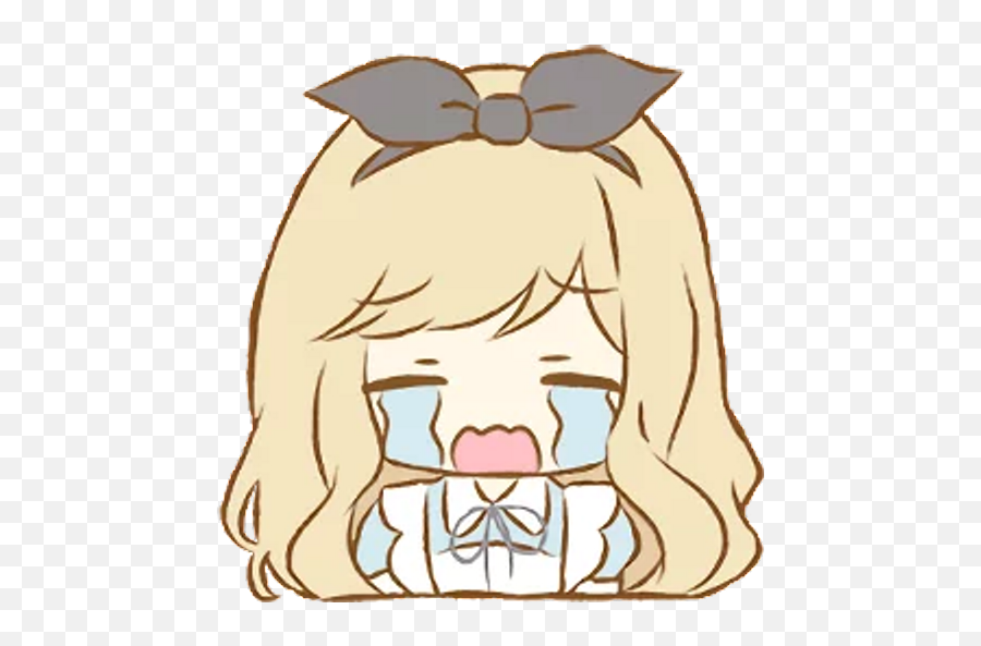 Anime Pout Emoji - Sticker,Anime Girl Emoticons