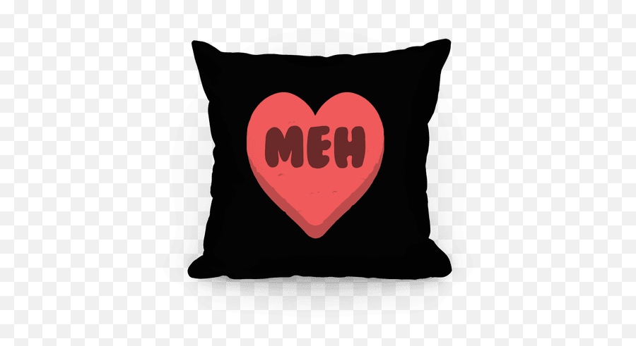 Valentineu0027s Day Heart Meh Pillow Pillows Lookhuman Emoji,Happy Valentines Day Heart Emoticon