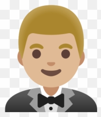 U200d Hombre Con Esmoquin En Tono De Piel Claro Medio Emoji,Cara Emoticon Soldador