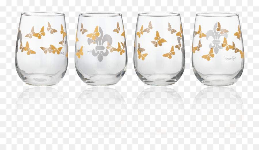 Butterfly Stemless Wine Glasses Beautiful Butterfly Design Emoji,Wine Emoticon Faces