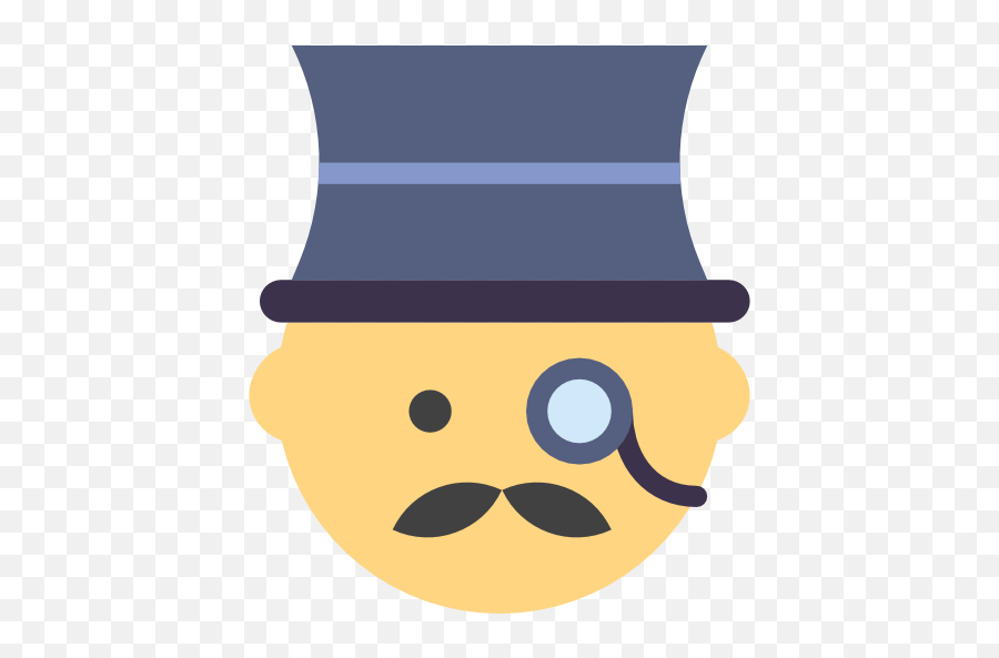 Man Moustache Elegant People Male Tall Hat Emoticon - Gentleman Emoji,Farmer Emoji