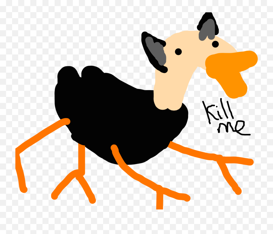 Drawing Kangaroos Leg - Ostrich With Four Legs Clipart Emu With Four Legs Emoji,Kangaroo Emoji