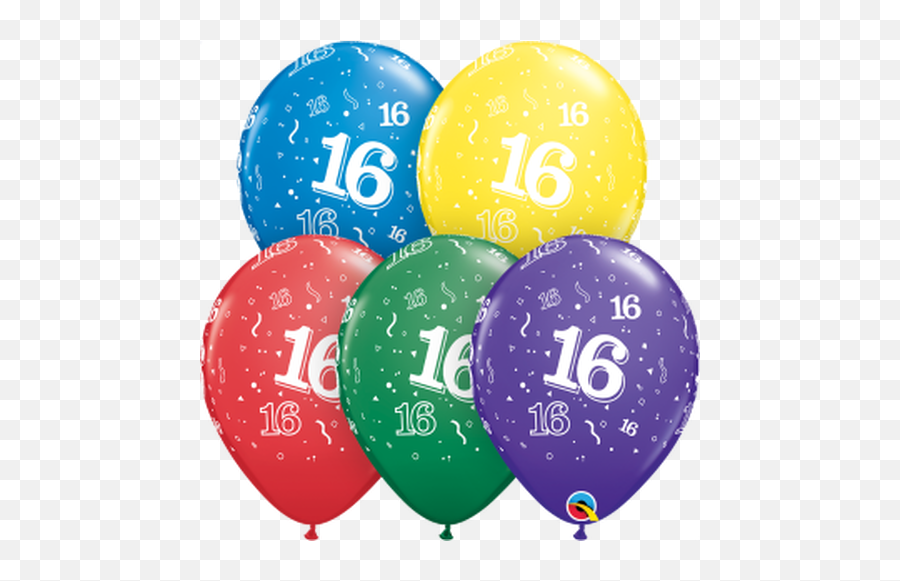 Balloons - Chiffre 16 Emoji,Emoji Birthday Party Plates