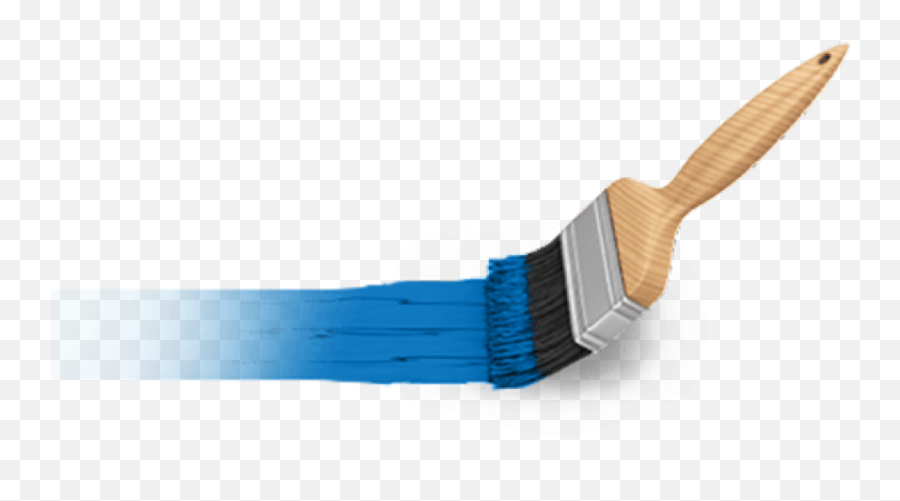 Paintbrush Clipart Blue Paintbrush - Wall Painting Brush Png Emoji,Paint Bucket Emoji