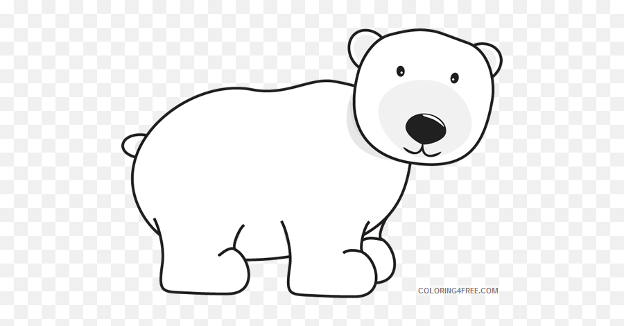 Polar Bear Coloring Pages Polar Bear 58a0dce3a432a Png - Transparent Cartoon Polar Bear Png Emoji,Bear Trap Emoji