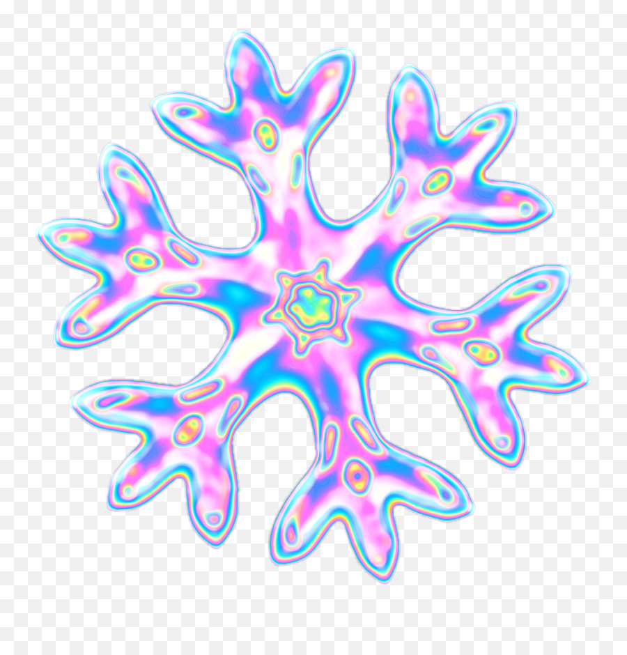 Emoji Snow Snowflake Holographic - Dot,Snow Flake Emoji