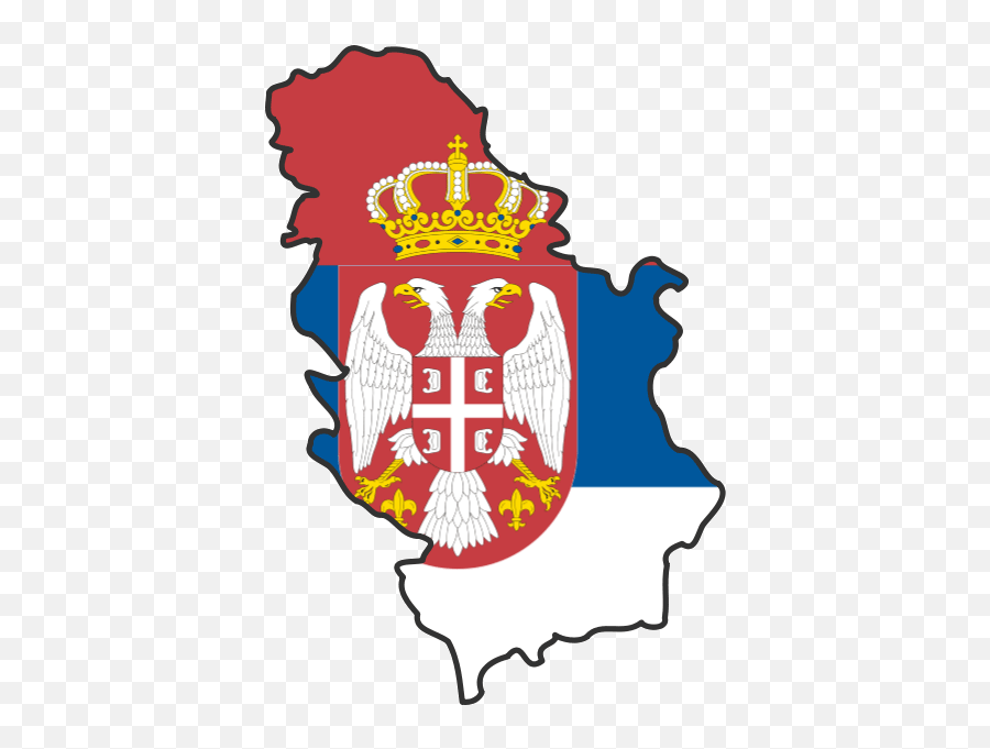 Serbian - Serbia Map With Flag Emoji,Croatia Flag Emoji
