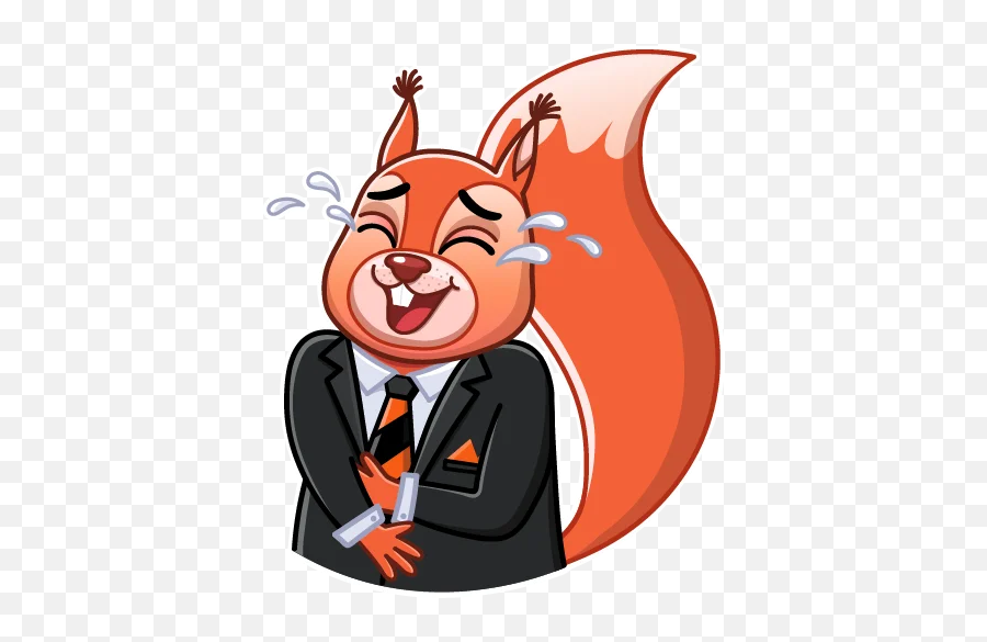 Telegram Sticker 3 From Collection Fxo Lucky Squirrel - Fictional Character Emoji,Red Squirrel Emoji