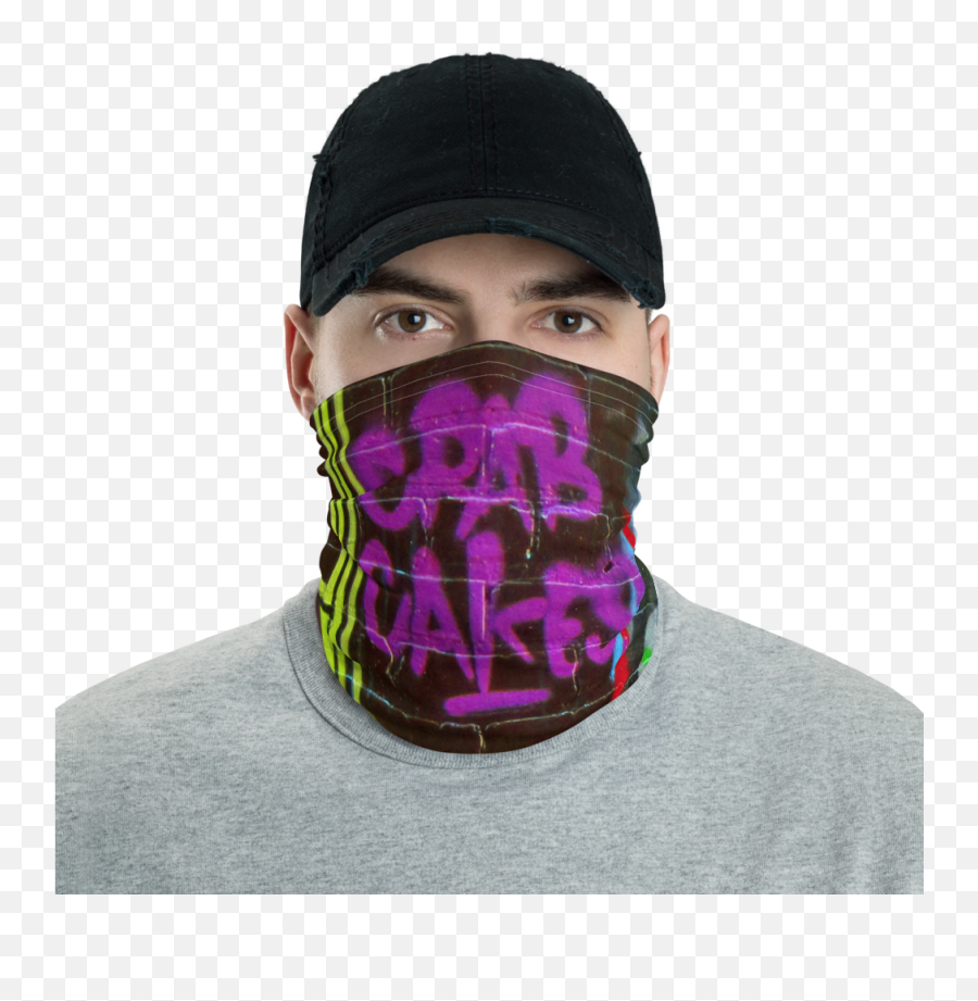 Crab Cakes - Camo Neck Gaiter Emoji,Emotion Masks For Sale