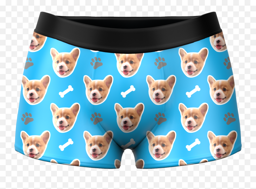 Custom Face Boxer Shorts - Dog U2013 Myfacesocksau Emoji,Boxer Emoticon