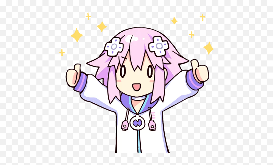 Nep - Hyperdimension Neptunia Neptune Stickers Emoji,Nepnep Emoticon