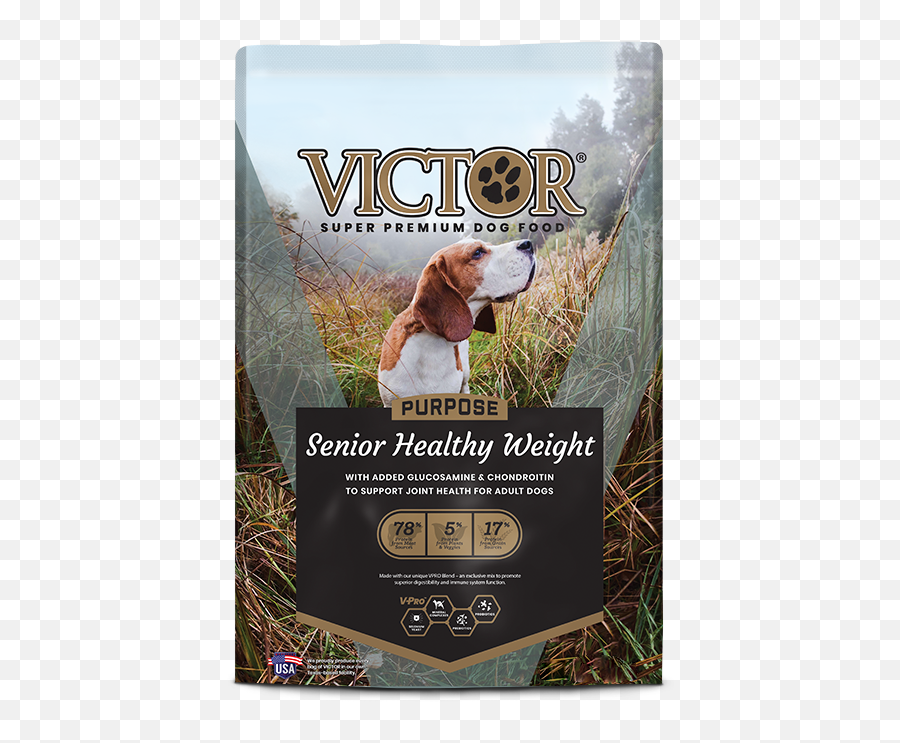 Senior Healthy Weight - Victor Senior Healthy Weight Dry Dog Food Emoji,Dog Emotion 50% Up