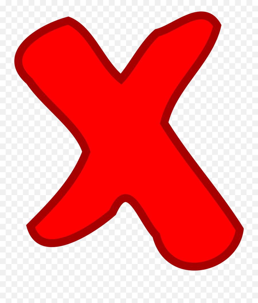 Free Red X Mark Transparent Background - Red Clip Art Cross Emoji,Red X Emoji