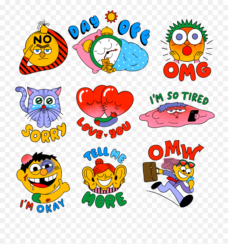 Stickers On Behance - Stickers Behance Emoji,Okay Symbol Emoji