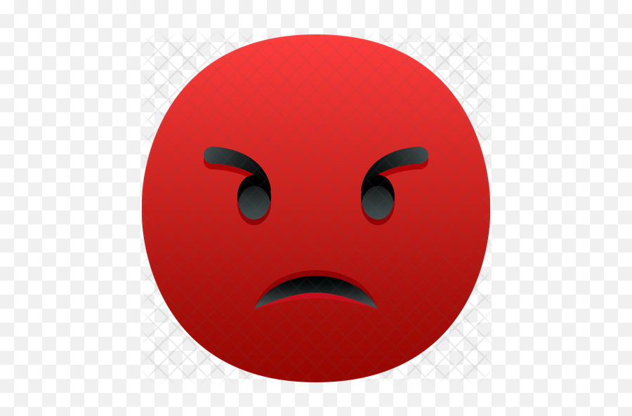 Free Pouting Face Emoji Icon Of Flat - Angry Smiley,Zipper Moth Emoji Gif