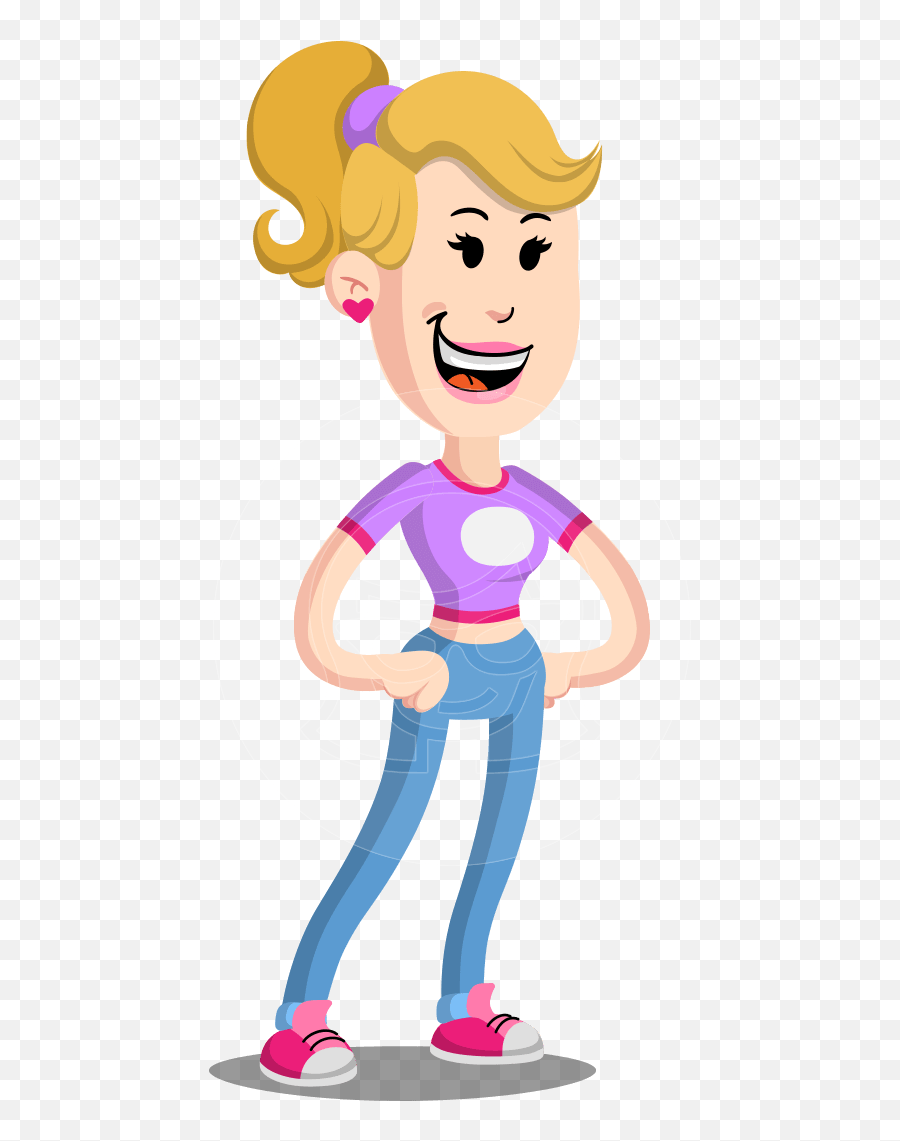 Flat Blonde Girl Cartoon Vector Emoji,Vector Cartoon Faces Emotions