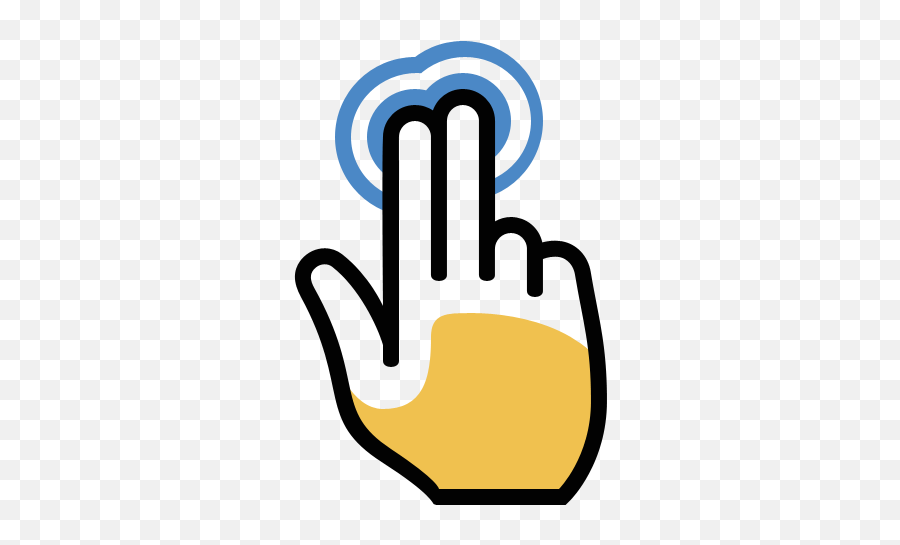 Gesture Two Finger Double Tap Free - Finger Gesture Png Touch Mobile Icon Emoji,Two Fingers Emoticon Circle