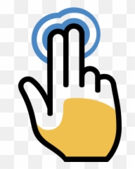Gesture Two Finger Double Tap Free - Finger Gesture Png Touch Mobile Icon Emoji,Two Fingers Emoticon Circle