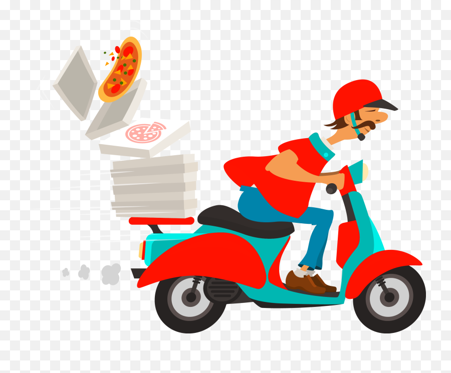 Pizza Delivery Man Png Transparent Png - Pizza Delivery Png Cartoon Emoji,Pizza Man Emoji