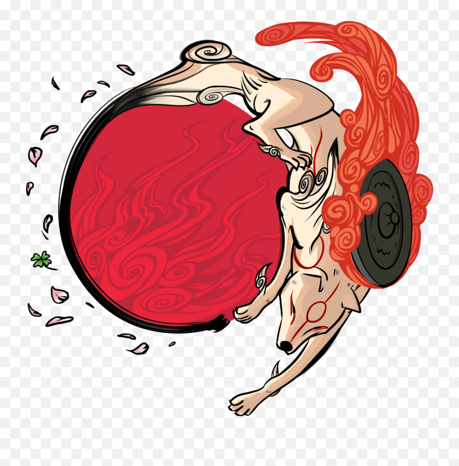 Okami Fanart Gallery - Fictional Character Emoji,4 Leave Clover By The Emotions