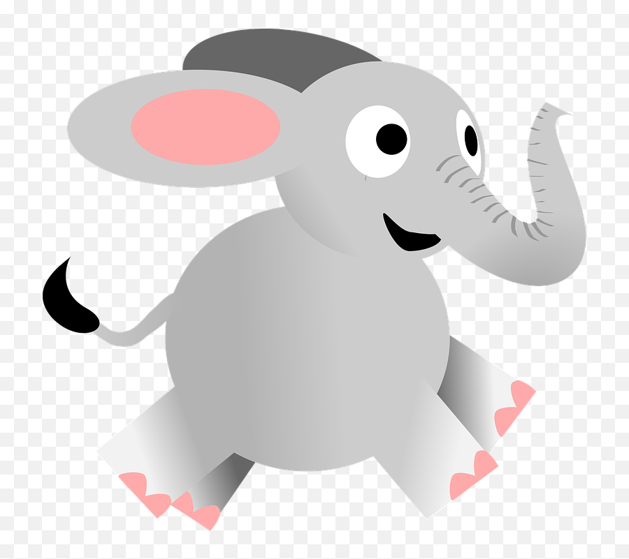 Elephant Happy - Elephant Cartoon Free Transparent Png Emoji,Elephants + Emotions + Happiness