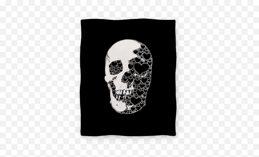 Heart Skull Blanket - Heart U0026 Skull Transparent Png Free Emoji,Dagger Through Heart Emoji