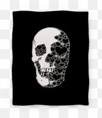 Heart Skull Blanket - Heart U0026 Skull Transparent Png Free Emoji,Dagger Through Heart Emoji
