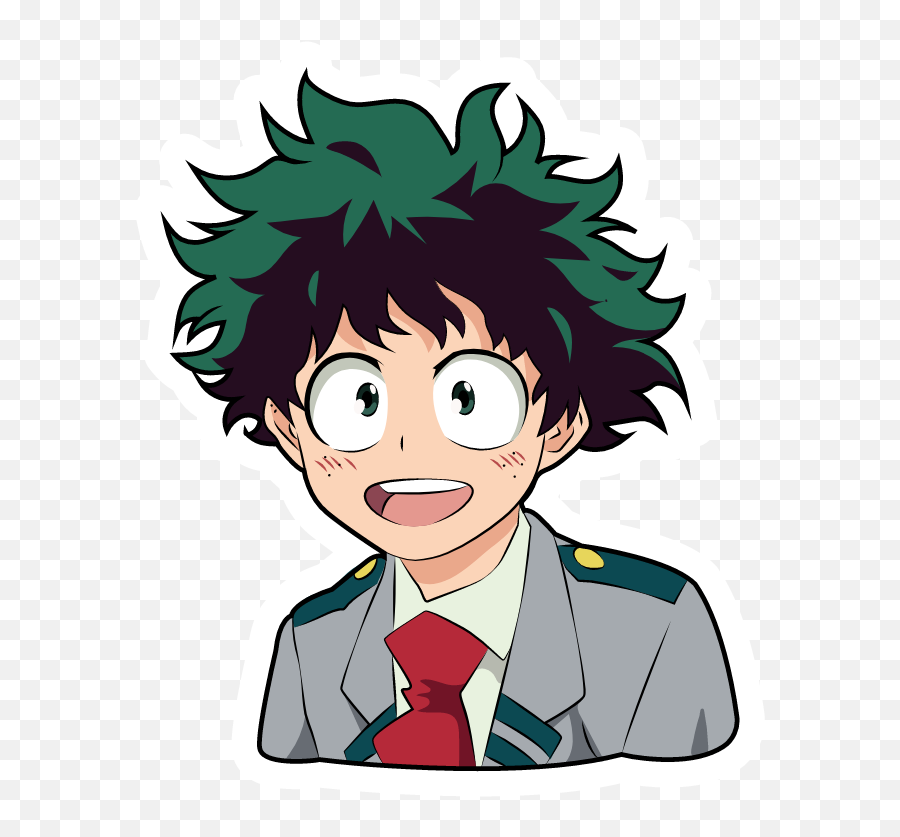 Boku No Hero Academia Izuku Midoriya Sticker Anime Emoji,Oni Emoji