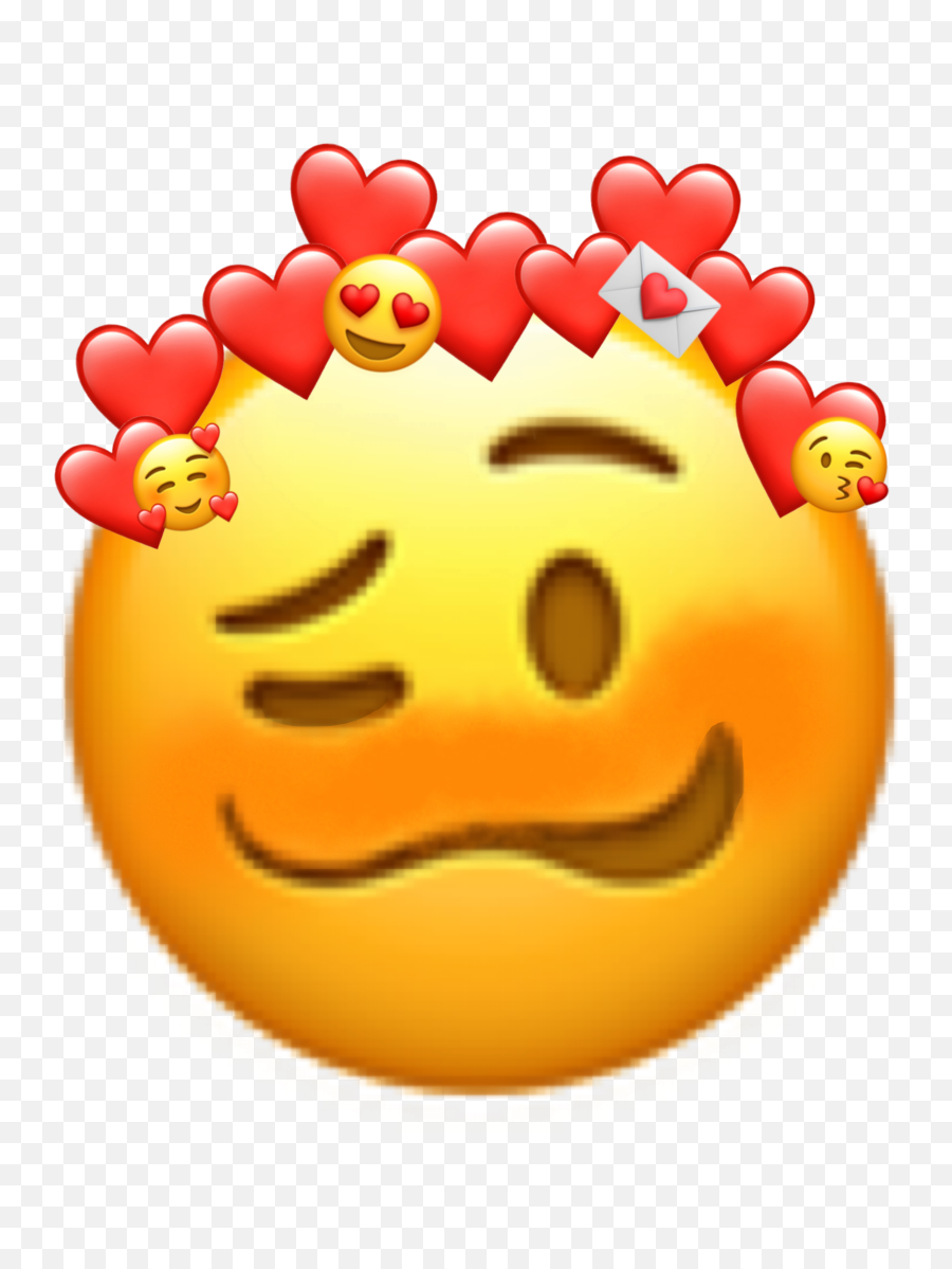 Emoji Lovesick Sticker - Happy,Popcorn Emoticon