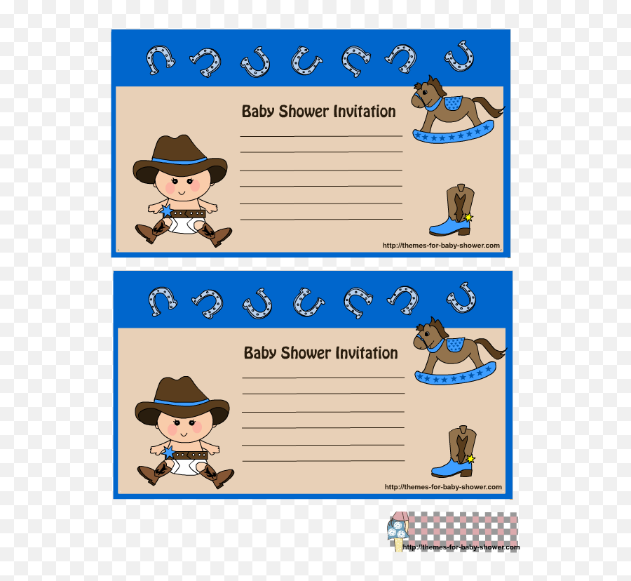 Cowgirl Clipart Little Girl Cowgirl - Free Printable Baby Shower Invitation Template Boy Emoji,Blank Emoji Invitations