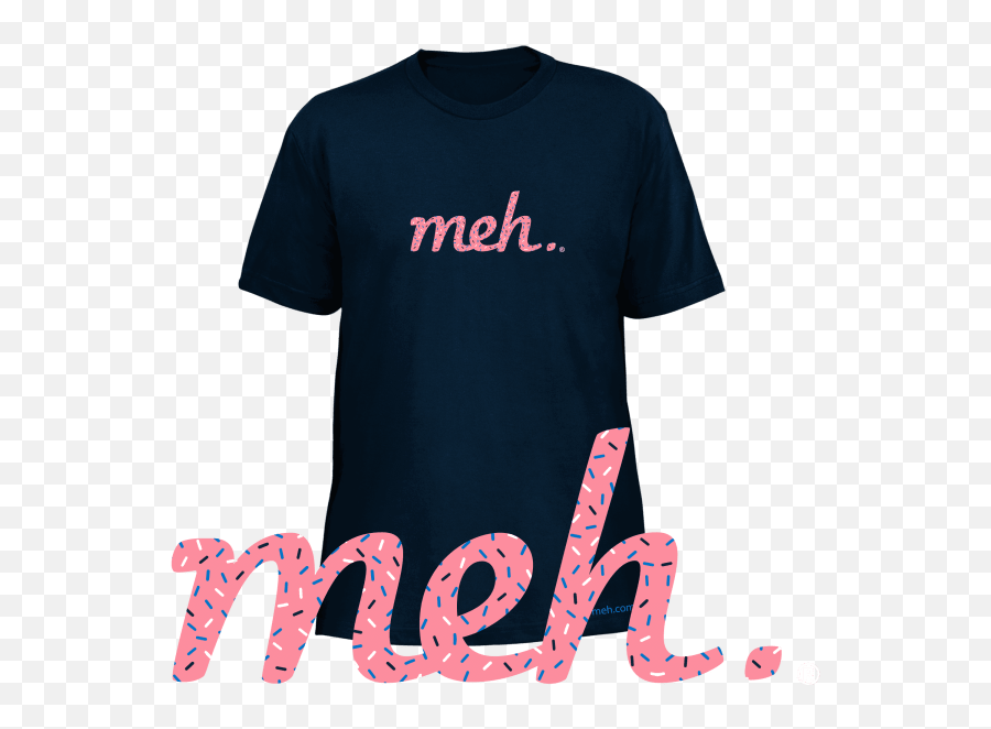 Meh Shirt With Frosting And Sprinkles - Unisex Emoji,Grammar Nazi Emoji