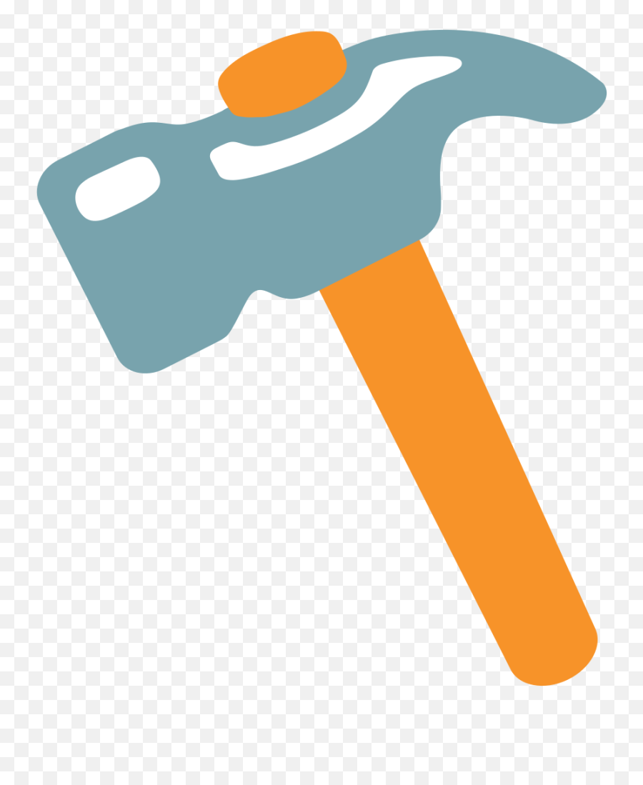 Emoji U1f528 - Transparent Background Clipart Hammer,Hammer And Clock Emoji