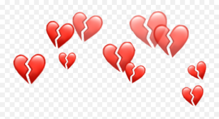 Download Heart Hearts Emoji Emojis Crown Red Tumblr - Snapchat Heart Filter,Red Heart Emoji