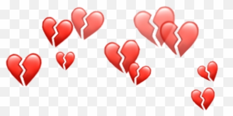 Download Heart Hearts Emoji Emojis Crown Red Tumblr - Snapchat Heart Filter,Red Heart Emoji