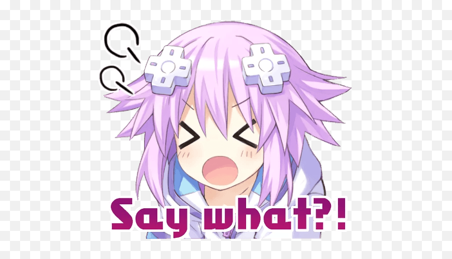 Nep - Neptune Anime Stickers Telegram Emoji,Nepnep Emoticon