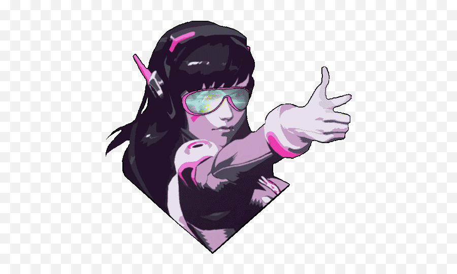 Top This Is Too Pink Stickers For - D Va Overwatch Stickers Emoji,Dva Emoji