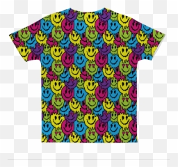 Connected Face Melt Classic Sublimation - Short Sleeve Emoji,Melted Body Emoticon