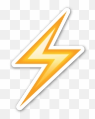 Download High Voltage Sign - Electric Emoticon Emoji,Whatsapp Emoji