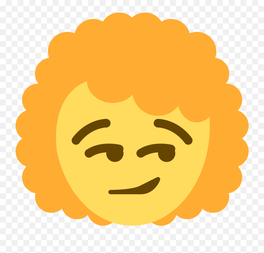 Curly Hair Emoji Clipart - Woman Curly Haired Emoji,Hair Emoji