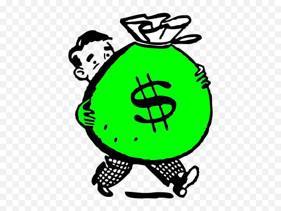 Money Bags Clipart - Green Money Bag Clipart Emoji,Mone Emoticons Black Background