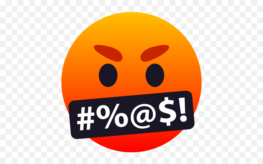 Emoji Insulting Face Big Words - Happy,Emoji Symbols