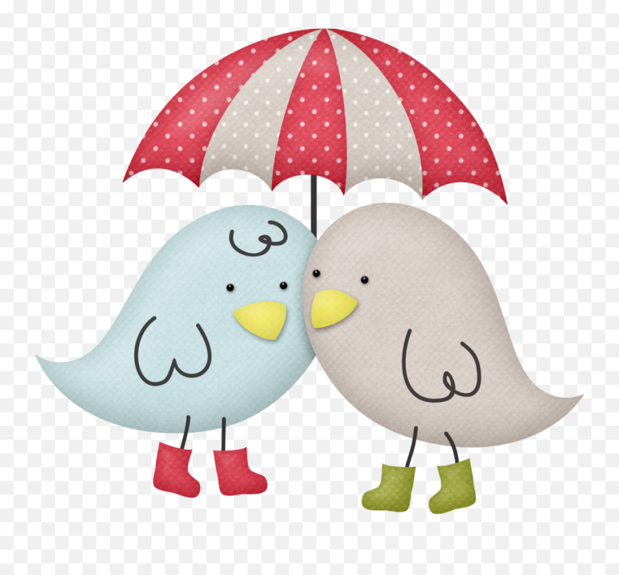 Cute Birds Clip Art Oh My Quinceaneras - Bird With Umbrella Clipart Emoji,Emoticon Con Lentes